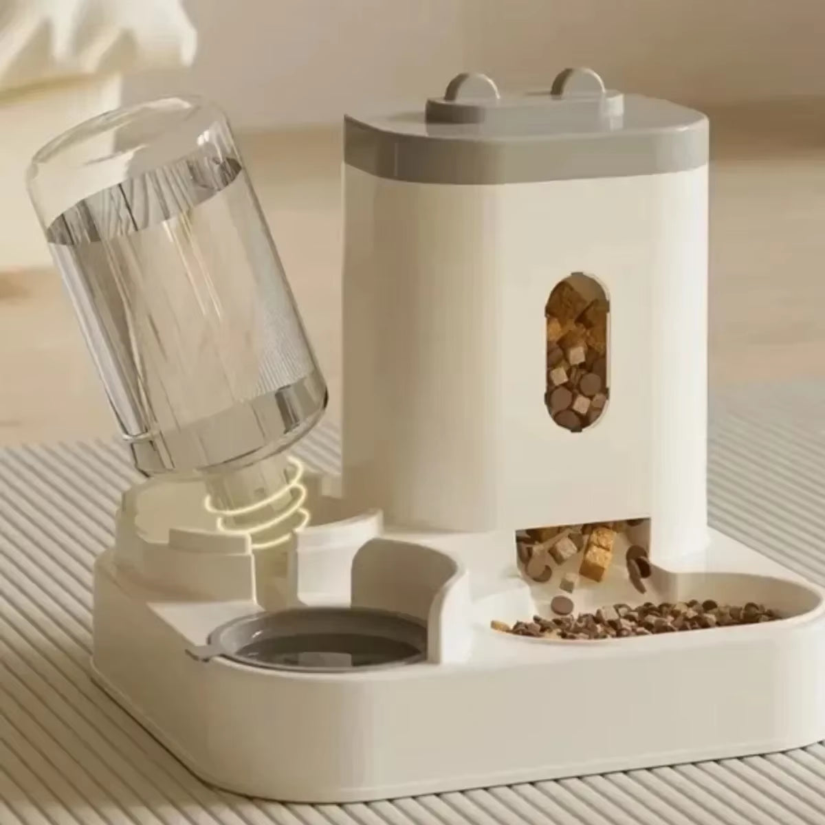 Revolutionary Automatic Pet Feeder with Water Fountain - Large Capacity Food Storage for Cats and Dogs