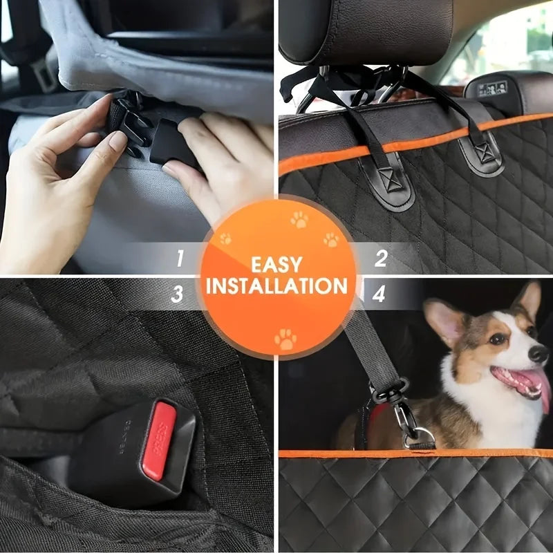 Transform Your Car with the Ultimate Waterproof and Scratch-Resistant Dog Hammock Seat Cover!