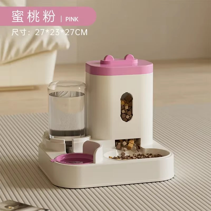 Revolutionary Automatic Pet Feeder with Water Fountain - Large Capacity Food Storage for Cats and Dogs