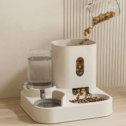 Revolutionary Automatic Pet Feeder with Water Fountain - Large Capacity Food Storage for Cats and Dogs
